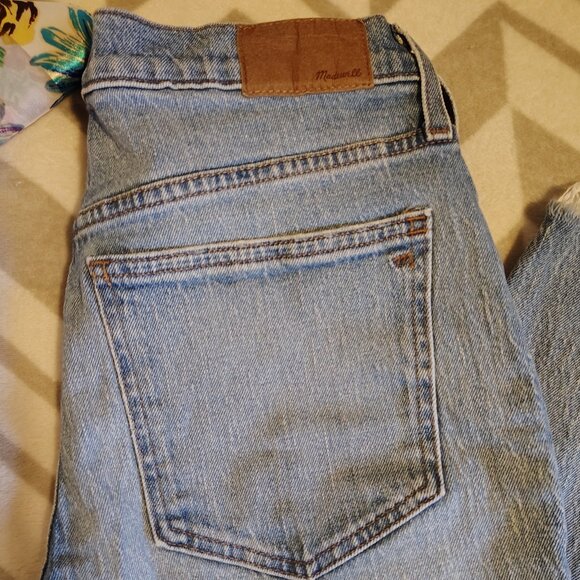 Madewell The Perfect Vintage Jean Distressed Cropped Pant Fringe Hemline - Picture 6 of 12